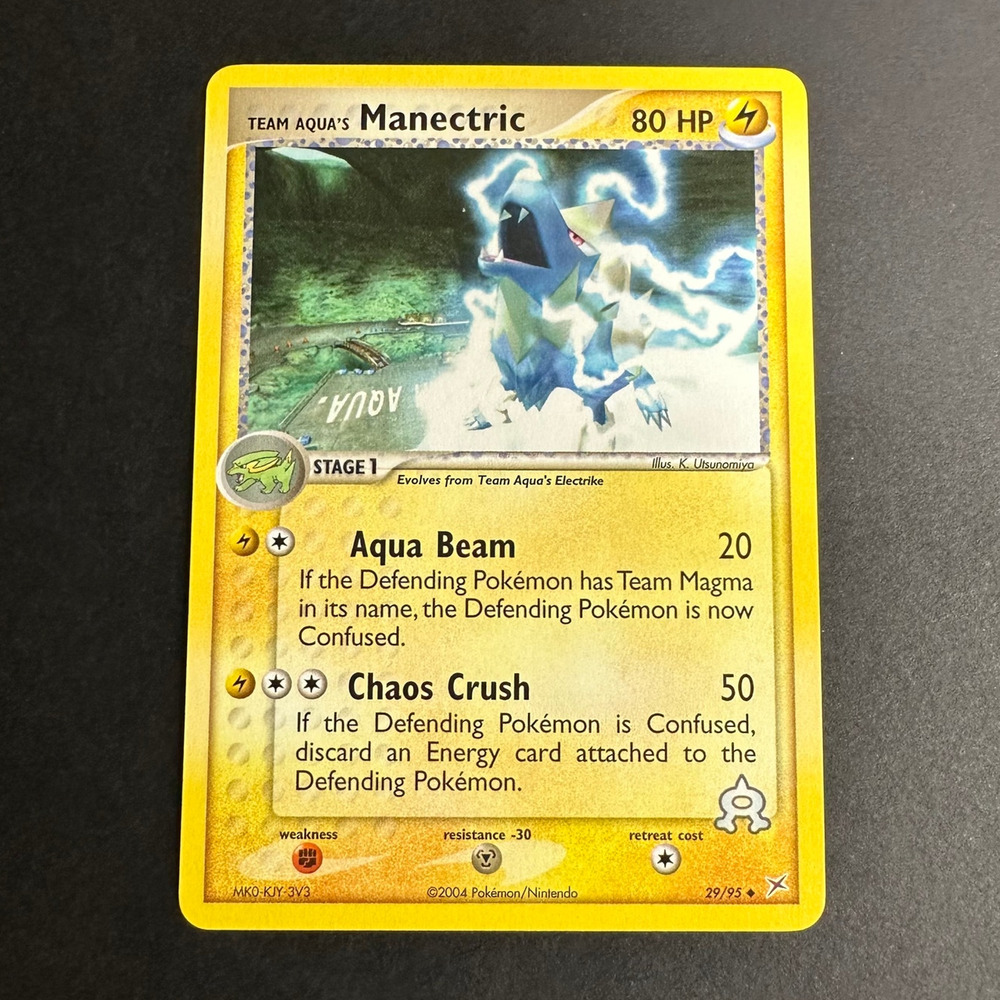 Pokemon TCG Team Aqua's Manectric 29/95 EX Team Magma vs Team Aqua NM